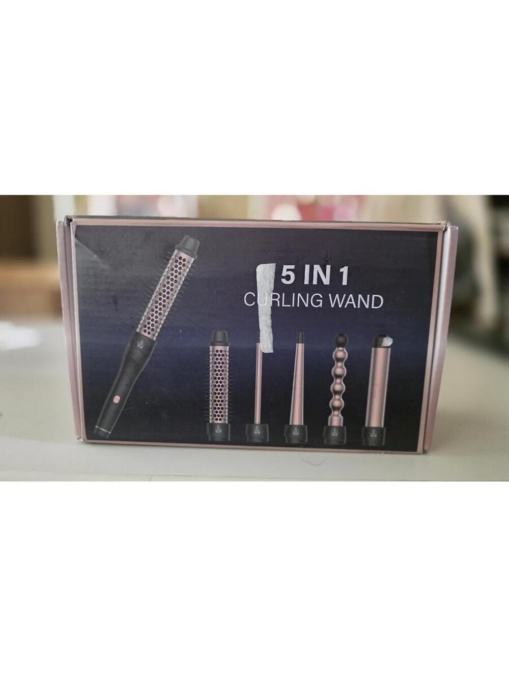5-in-1 Curling Wand Set - Rose Gold Attachments